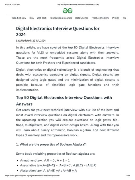 digital electronics interview questions|Top 50 Digital Electronics Interview Questions (2023).